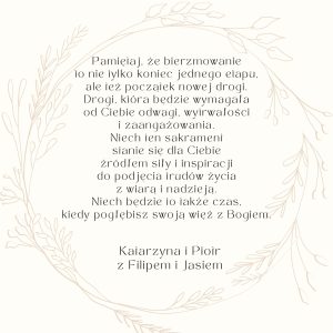 5. (Pamiętaj, że bierzmowanie to nie tylko koniec jednego etapu, ale też początek…)